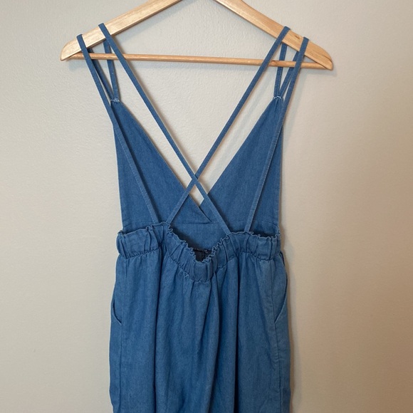 Blue Romper with Pockets - Picture 3 of 3